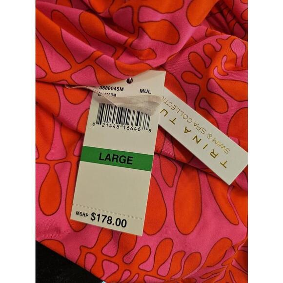 Trina Turk Pink Trellis Swim Tunic - Size L - Picture 9 of 9